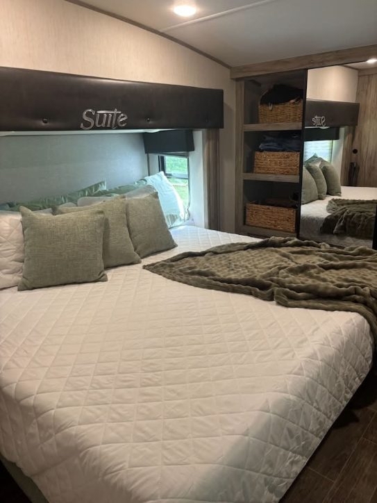 Master suite with quality bedding